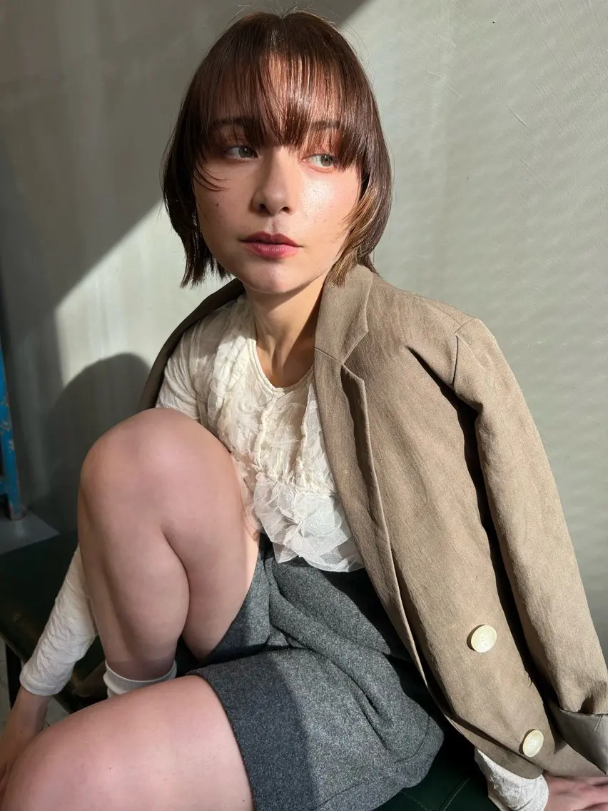 ショート カラー カット ヘアカラー トリートメント ショート/ボブ/ 心斎橋/宮脇美奈のヘアスタイル