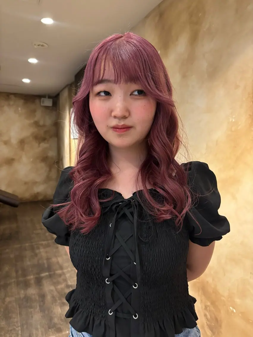 ロング カラー ヘアカラー lot れののヘアスタイル