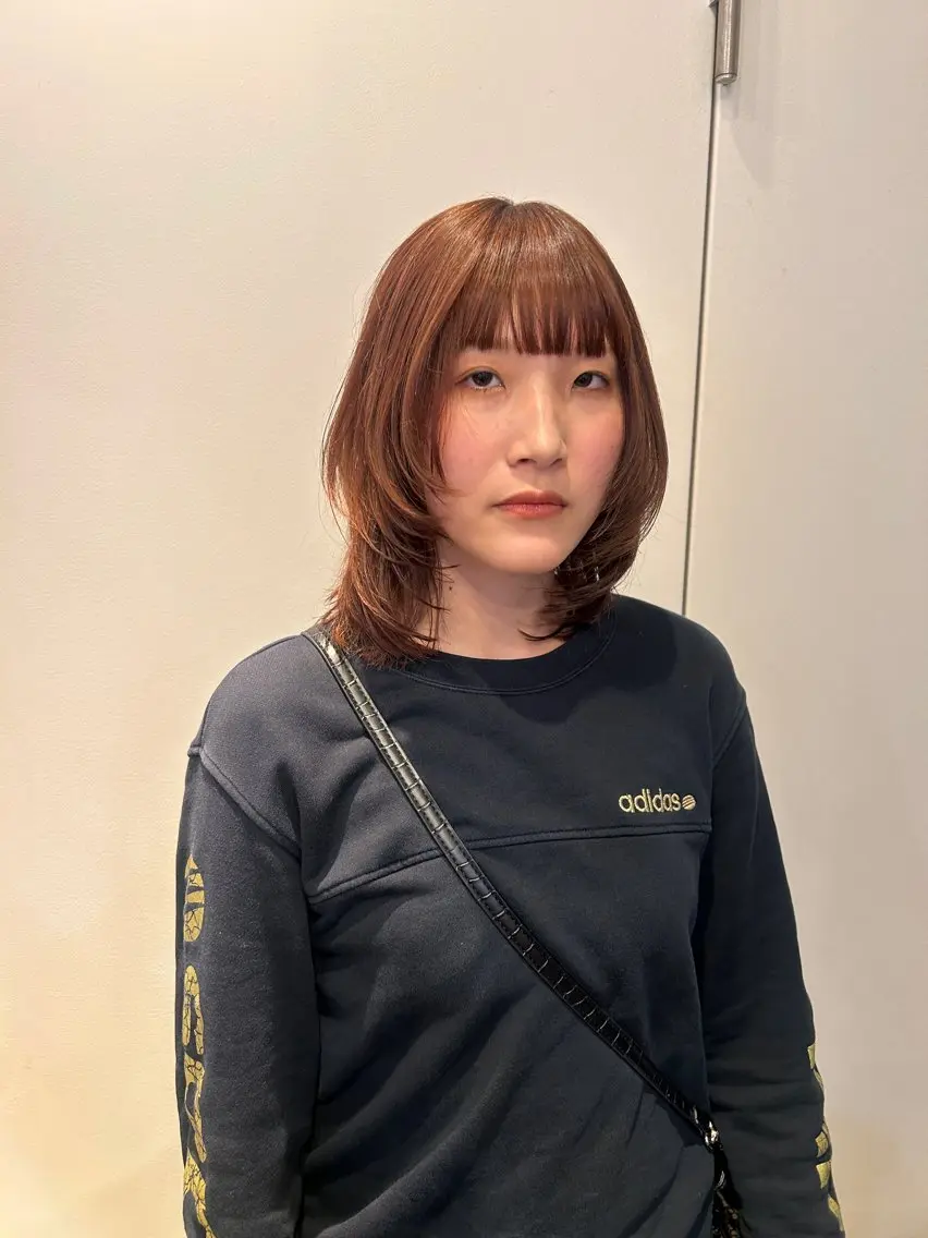 ミディアム カラー カット ヘアカラー ナチュラル大人っぽい スタイル MAORIのヘアスタイル