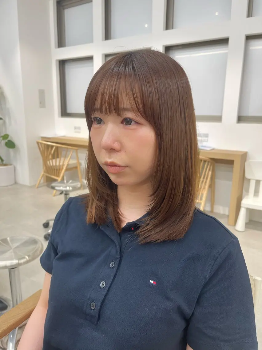 ミディアム 遠藤 麻衣のヘアスタイル