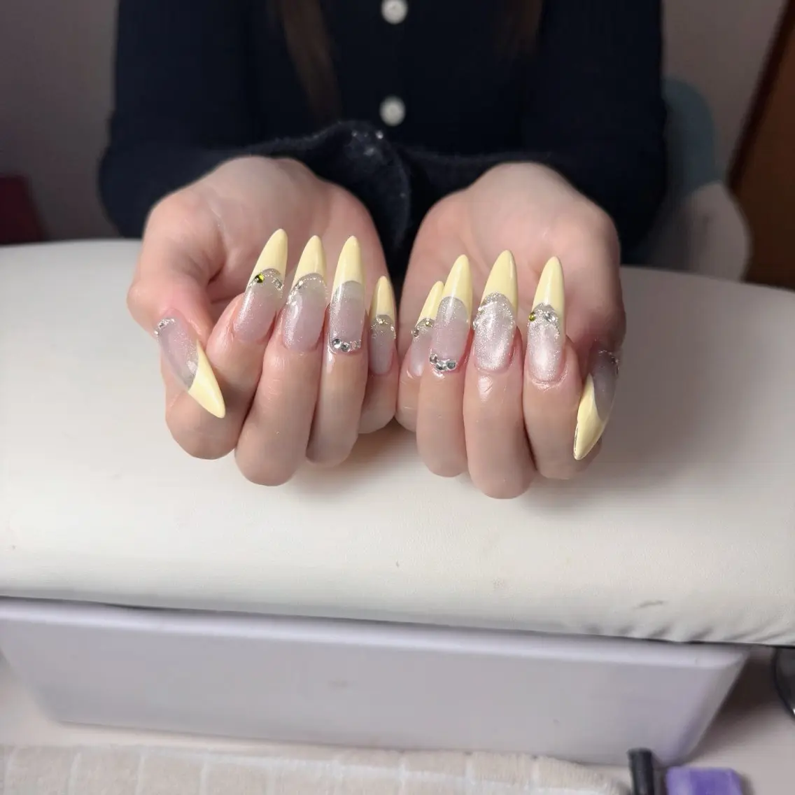 ネイル チークネイル フレンチネイル グラデーション 韓国ネイル マグネットネイル Hana Nailのネイルデザイン