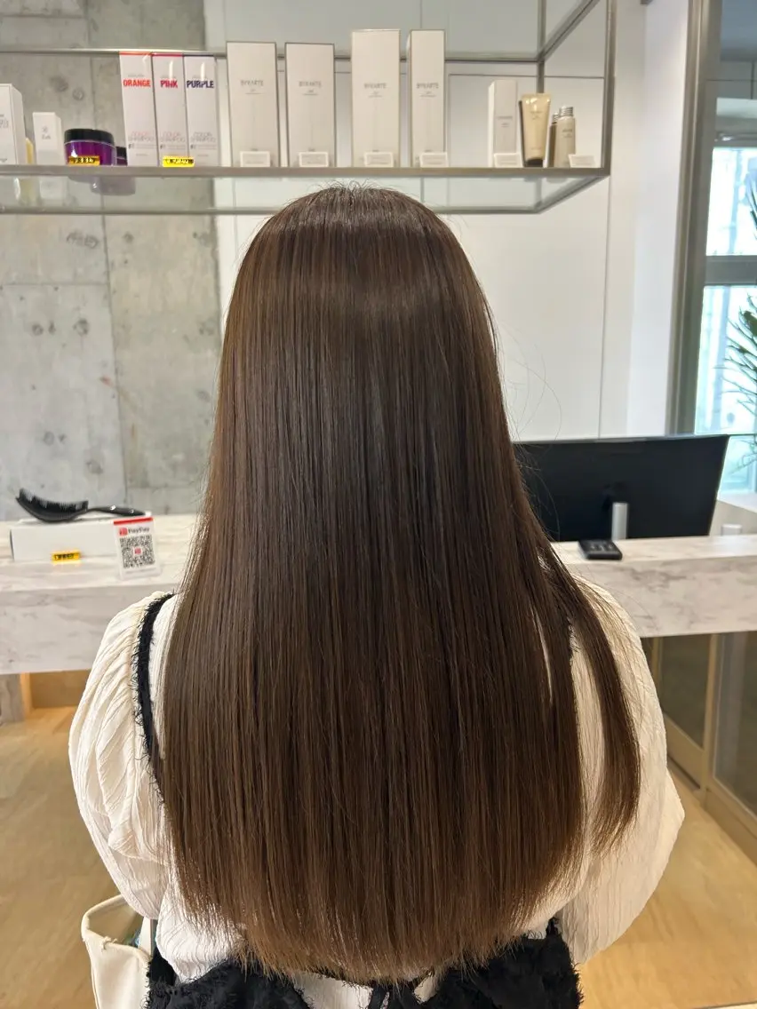セミロング ヘアカラー トリートメント Shousui Mutsumiのヘアスタイル