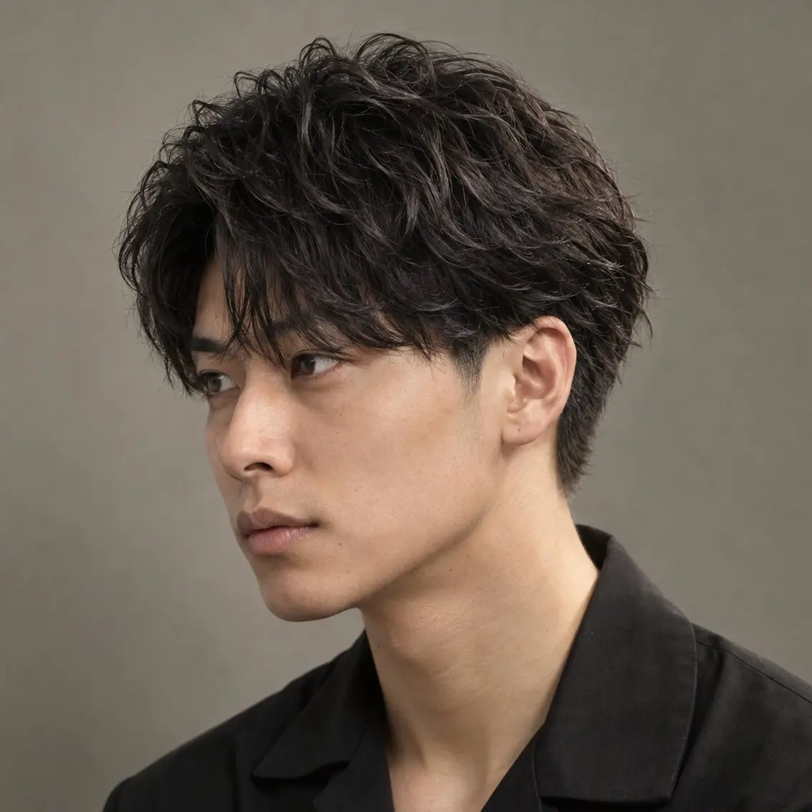 ショート パーマ メンズ カット パーマ ウルフスタイル アメ村 河合顕正のヘアスタイル
