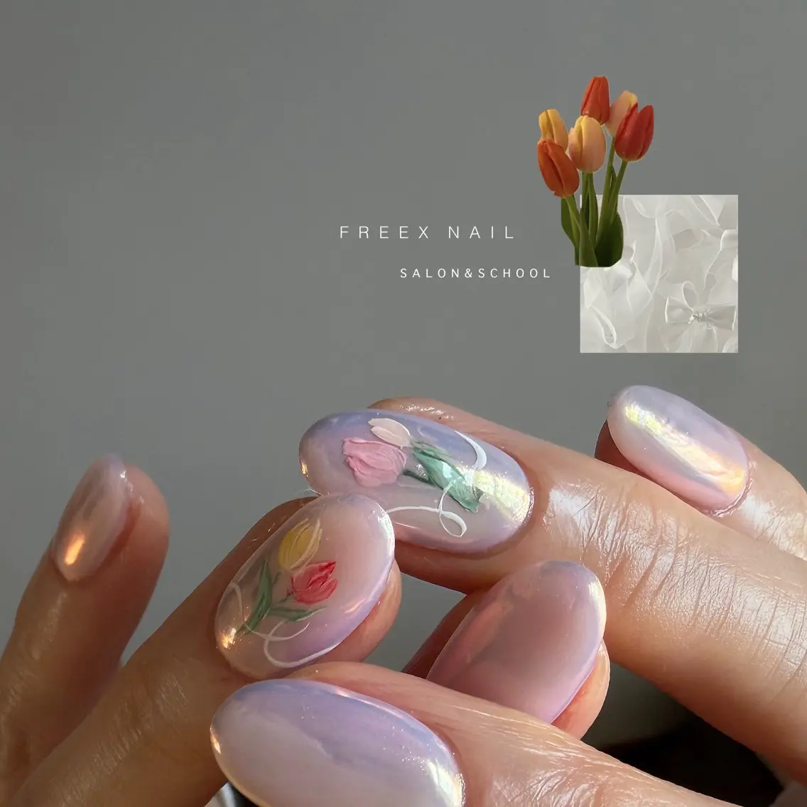 ネイル 春ネイル ハンドネイル ハンドケア freex nail /ニュアンス/個性派のネイルデザイン