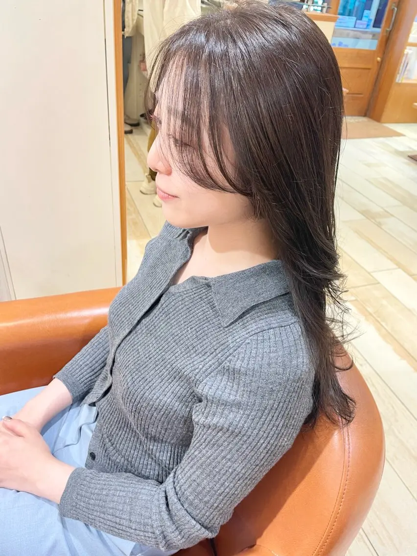 ロング カラー 顔周りカット レイヤーカット 清水 ちひろ ✄トップスタイリストのヘアスタイル