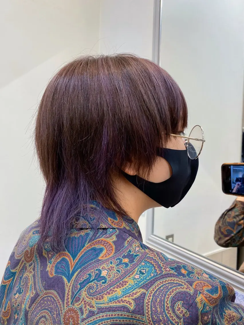 カラー ブリーチ デザインカラー ハイライトカラー 尾崎 大輔のヘアスタイル