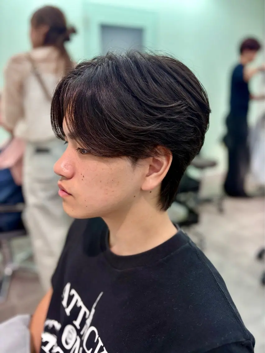【韓国トレンドカット✨️】メンズカット+シャンプー、ヘアセット込み(ミニモ学割/メンズ韓国ヘア)の写真