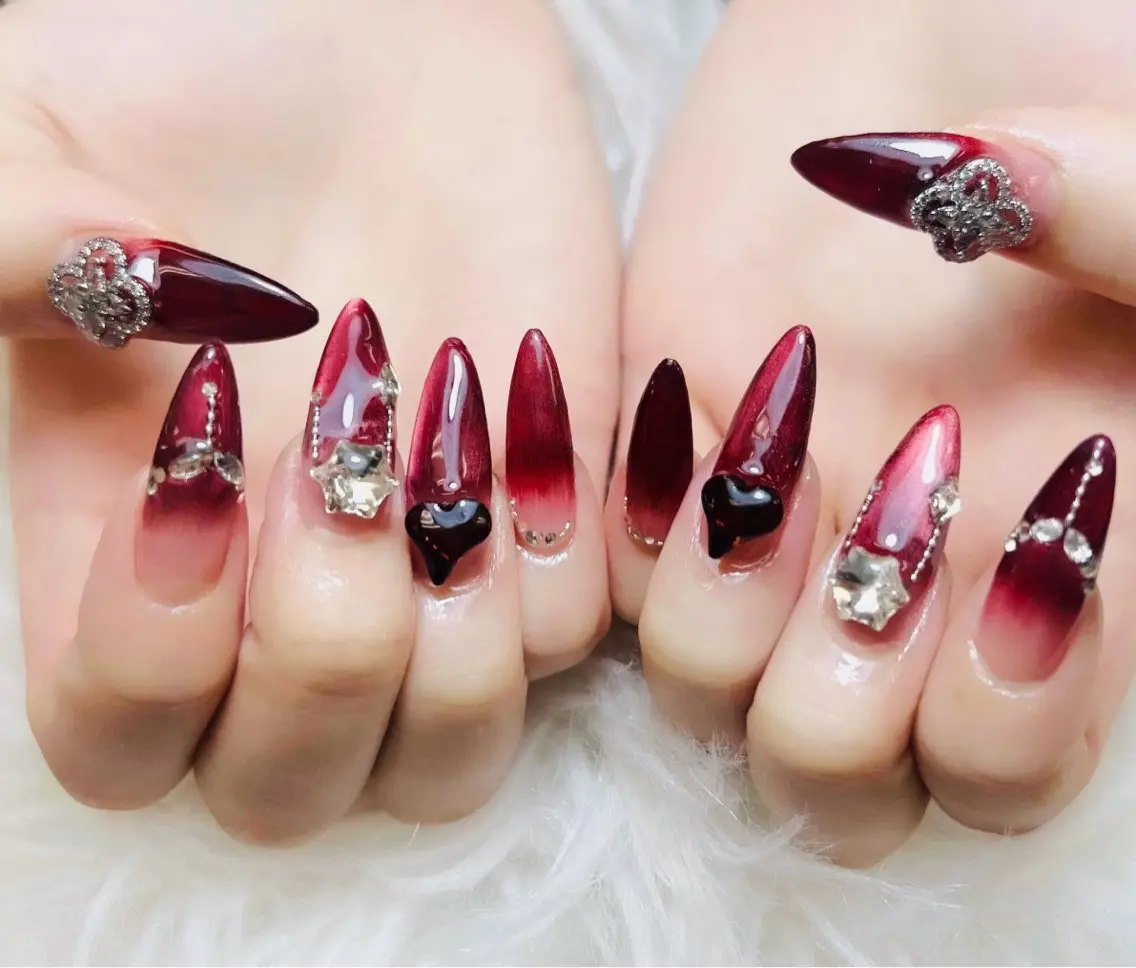 ネイル チークネイル 長さ出し フラッシュネイル フレンチネイル グラデーション AN NAIL SALONのネイルデザイン