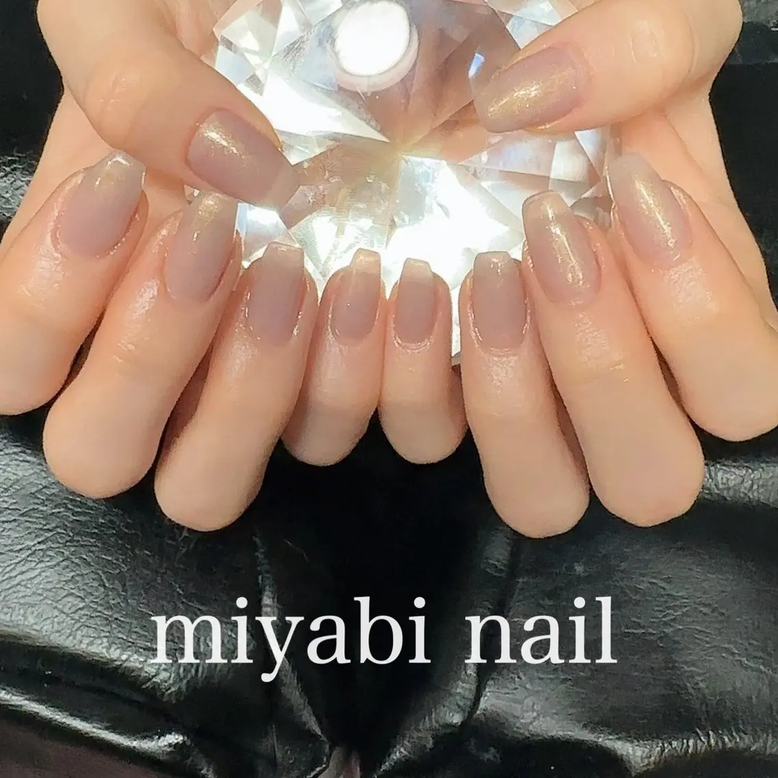 ネイル ジェルネイル ラメ(グリッター) 持ち込み パープル 冬ネイル ハンドネイル miyabi nail 桂川駅近くのネイルデザイン