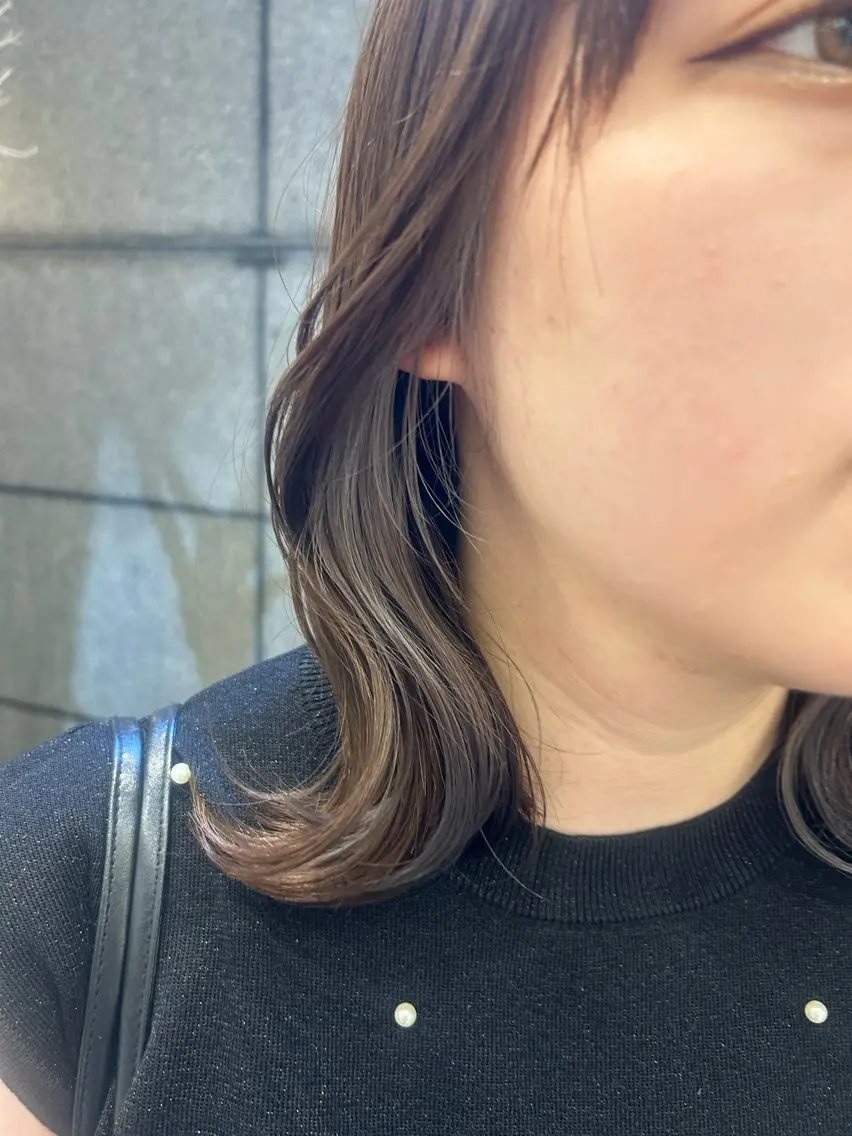 ミディアム ヘアカラー 🇰🇷レイヤー/ト レンドまつげ🎀ミキのヘアスタイル