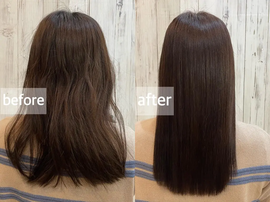 セミロング カット ヘアカラー 縮毛矯正 トリートメント arisa .のヘアスタイル