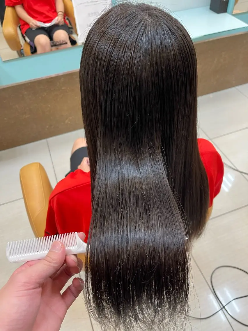 ロング パーマ 髪質改善 縮毛矯正 トリートメント ダブルカラー/ 髪質改善💎安藤のヘアスタイル