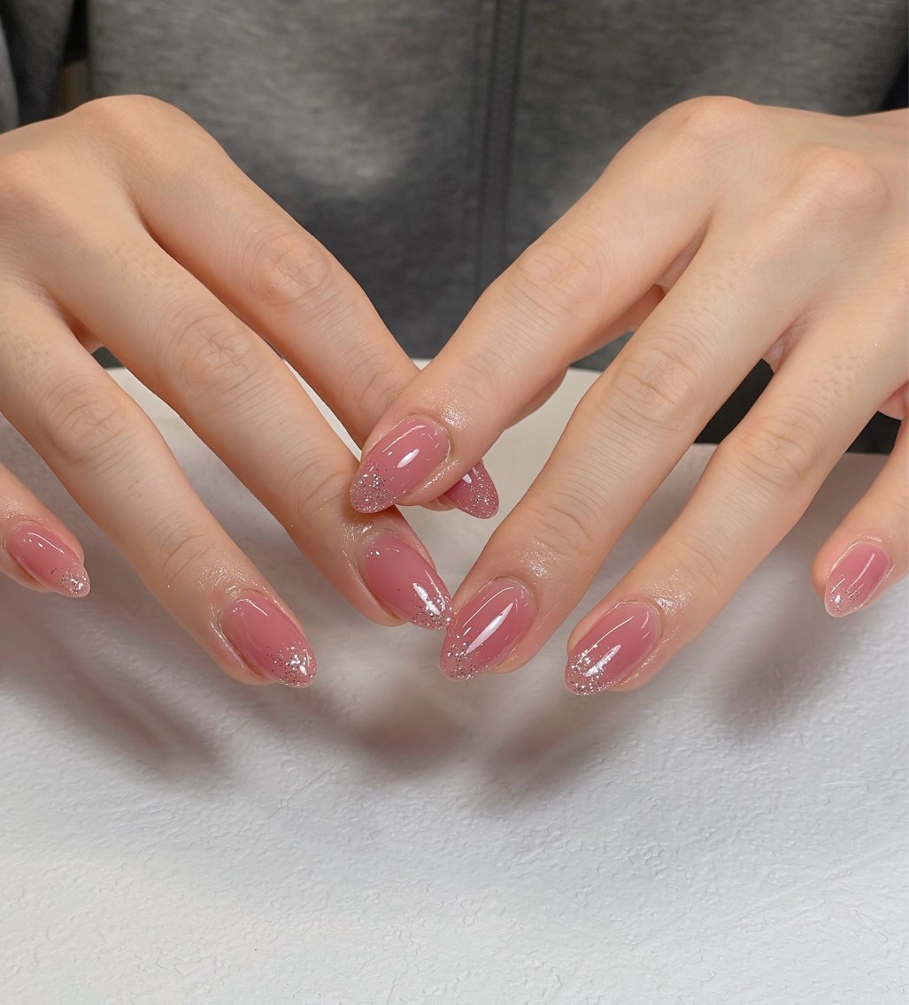 ネイル ボルドー ブラウン チークネイル 長さ出し フレンチネイル MEO NAIL 中野①のネイルデザイン