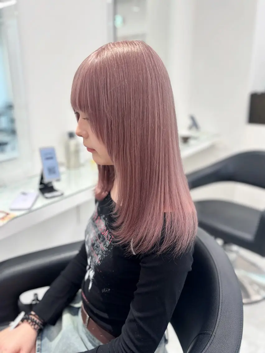 ロング カラー ヘアカラー トリートメント 💖ミルクティー💖 あかり💖のヘアスタイル
