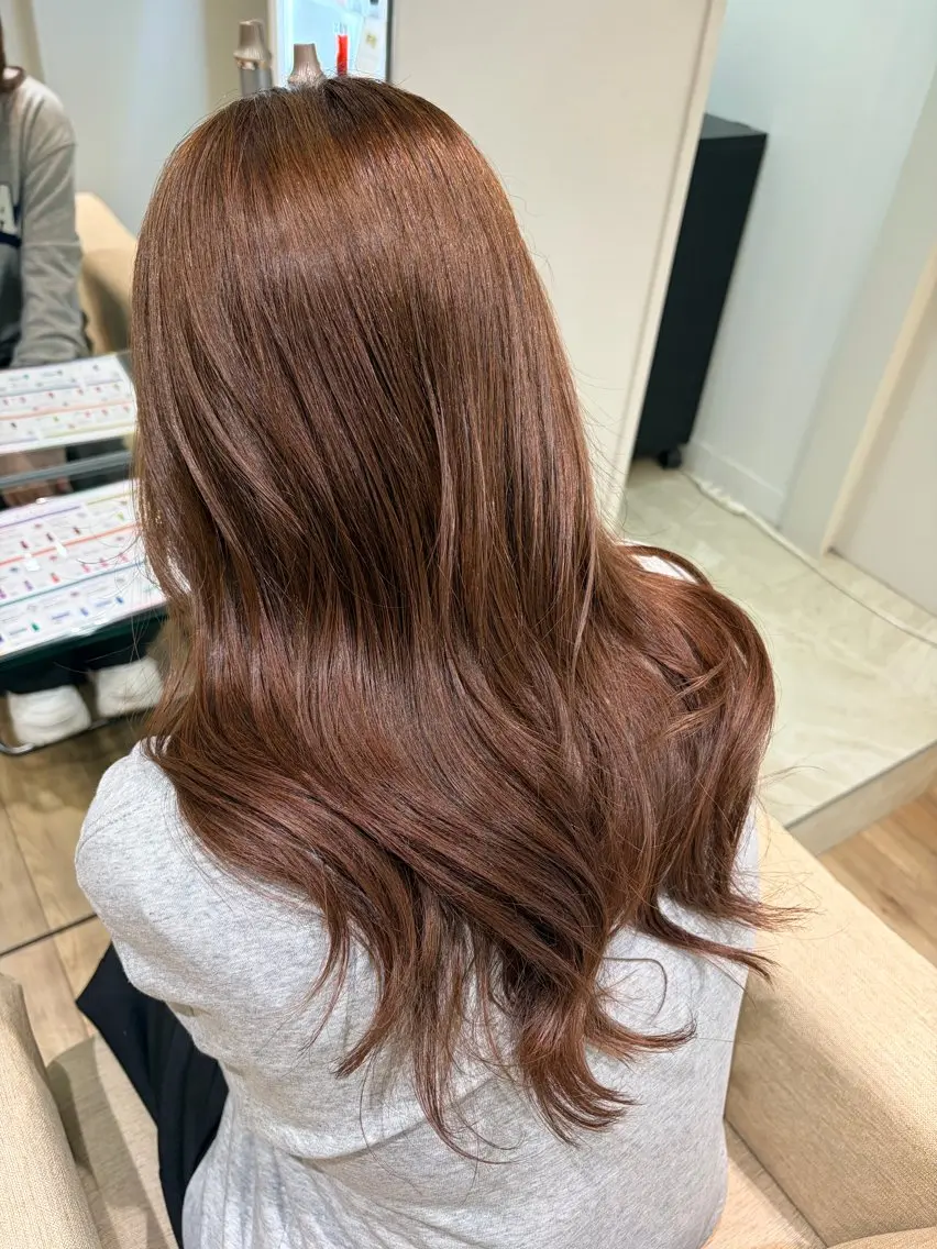 ロング カラー ベージュカラー ヘーゼル ヘアカラー あべちゃん |髪のお悩み相談室のヘアスタイル