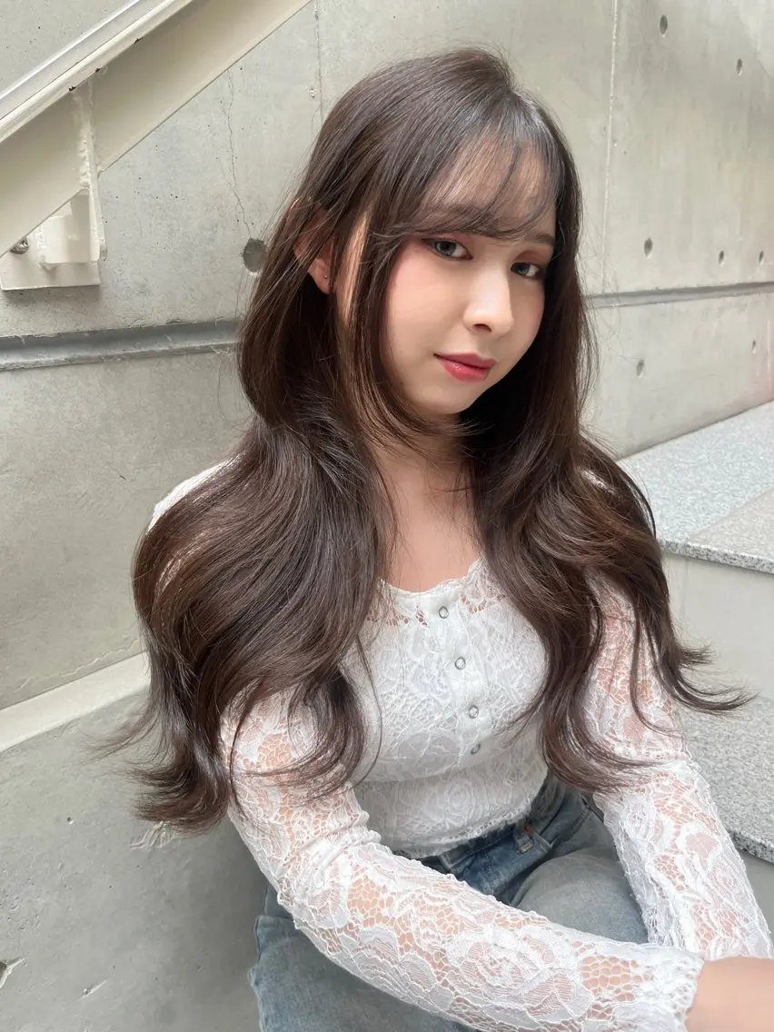 ロング カラー カット ヘアカラー Grow by NYNY 坂本 理輝のヘアスタイル