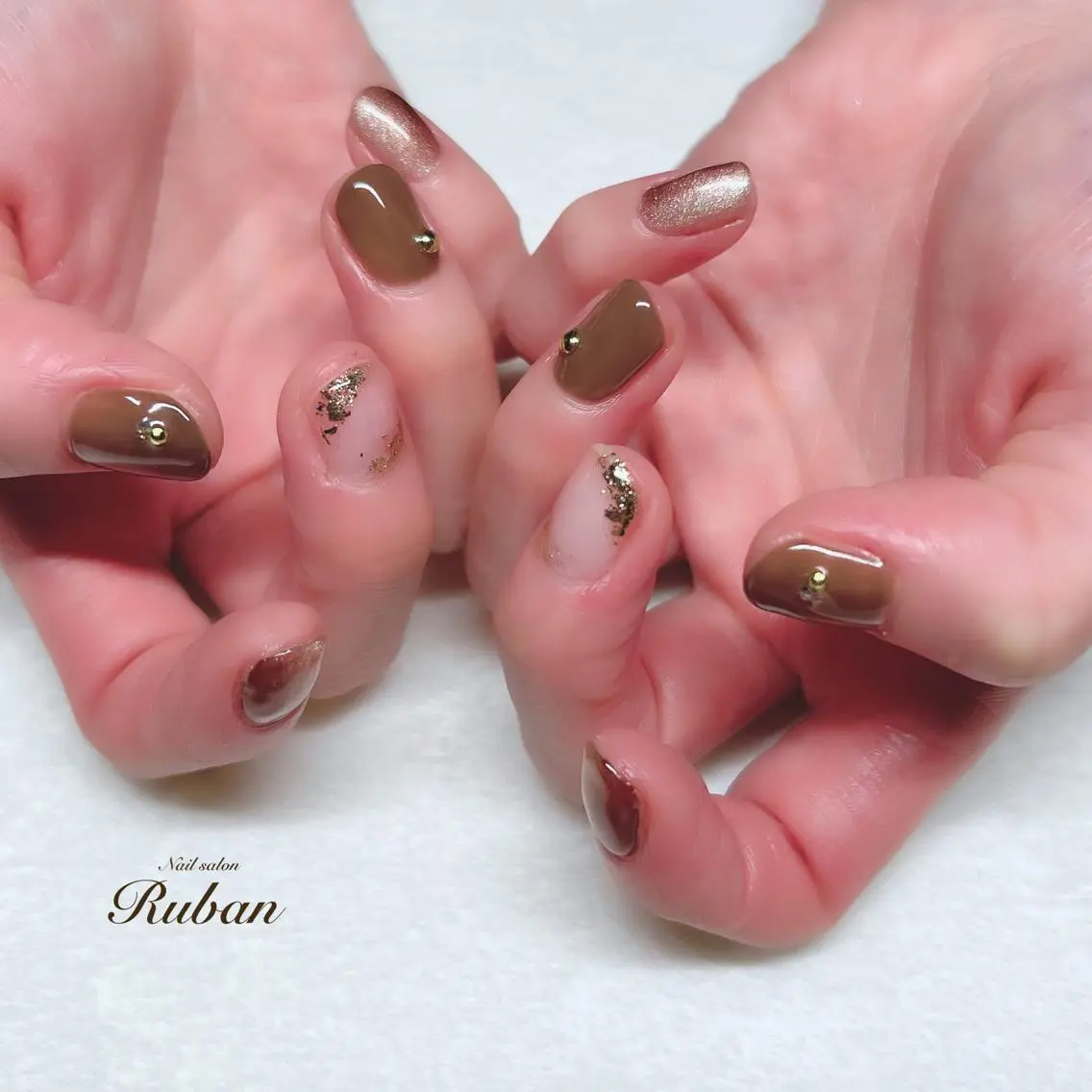 ネイル マグネットネイル ニュアンスネイル Nail salon Rubanのネイルデザイン