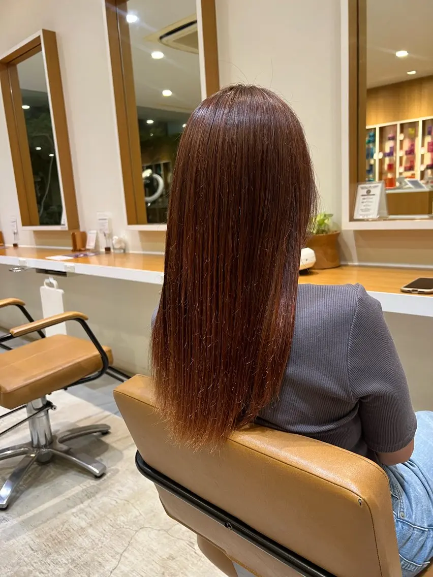 セミロング ハイライト 酸性ストレート hairdo千葉店 カワサキ　マナのヘアスタイル