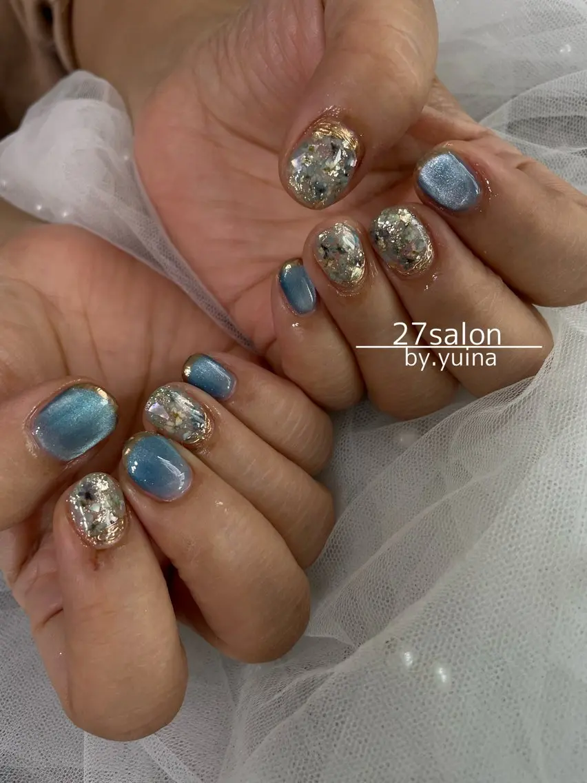 ネイル マグネットネイル ハンドネイル 27salon yuinaのネイルデザイン