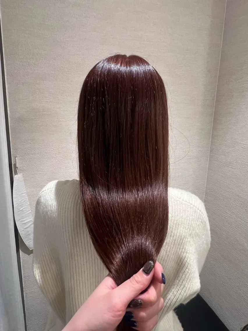 ロング カラー ブラウンカラー 透明感カラー オレンジ オレンジブラウン 栗原 波輝のヘアスタイル