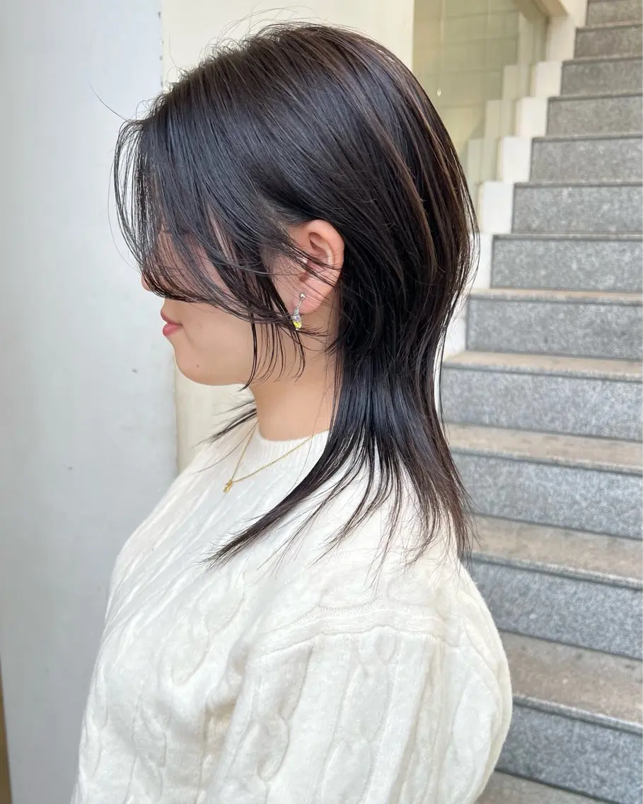 ロング レイヤーカット 小顔カット ウルフカット ウルフレイヤー TOMOYA/ ショート、レイヤーのヘアスタイル