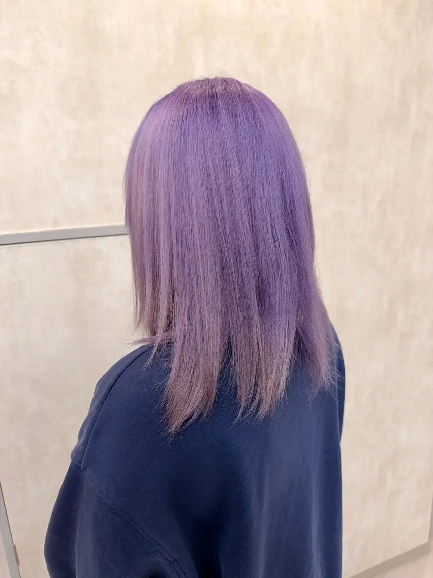 セミロング ヘアカラー tokute いしい りえのヘアスタイル