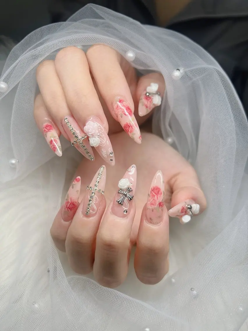 ネイル ハンドネイル Lee Nails チップ長さだし専門店のネイルデザイン