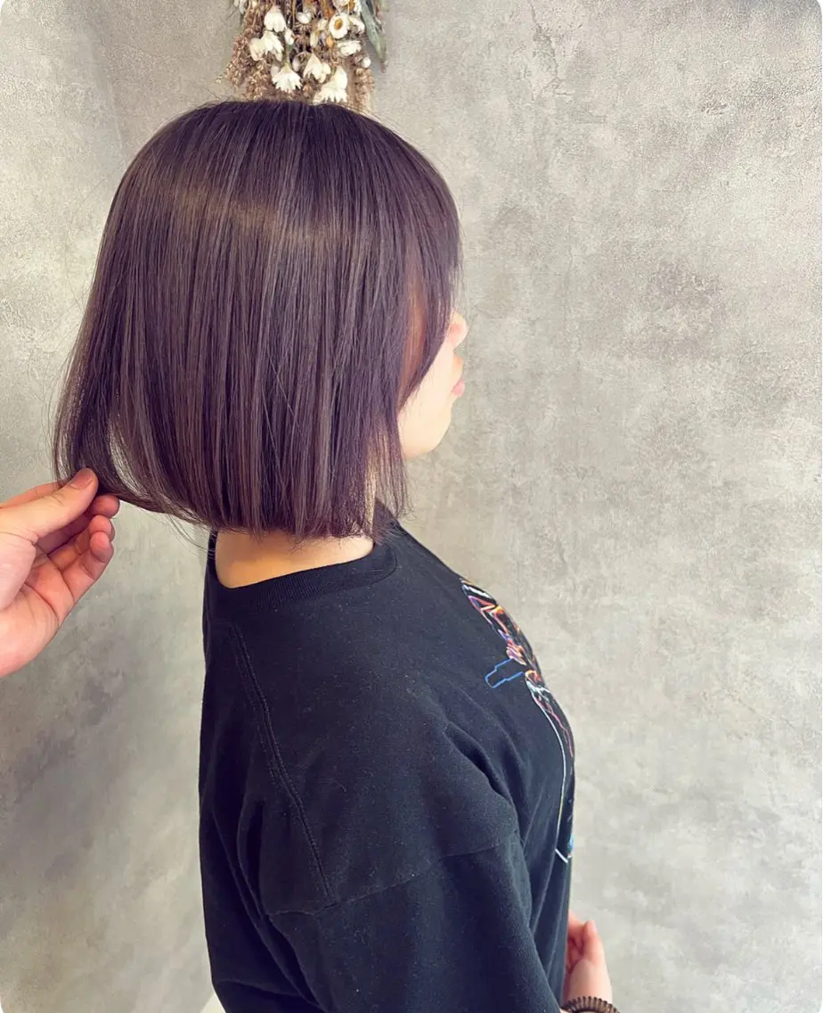カラー ブリーチ 透明感カラー 廣末 千菜のヘアスタイル