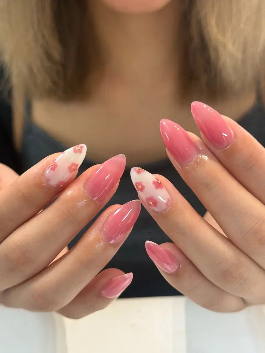 ネイル フレンチネイル ジェルネイル キラキラネイル 韓国ネイル レース Julli NailStudioのネイルデザイン