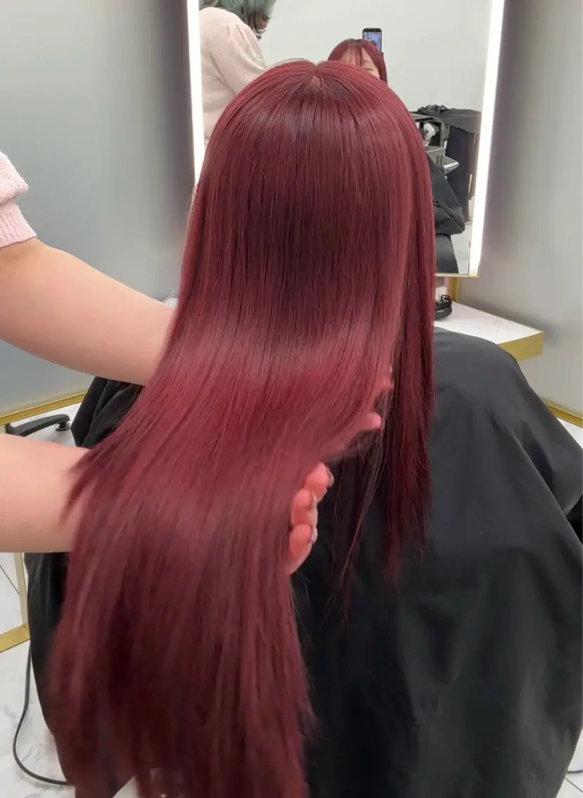 ロング ヘアカラー トリートメント 中山 ちかのヘアスタイル