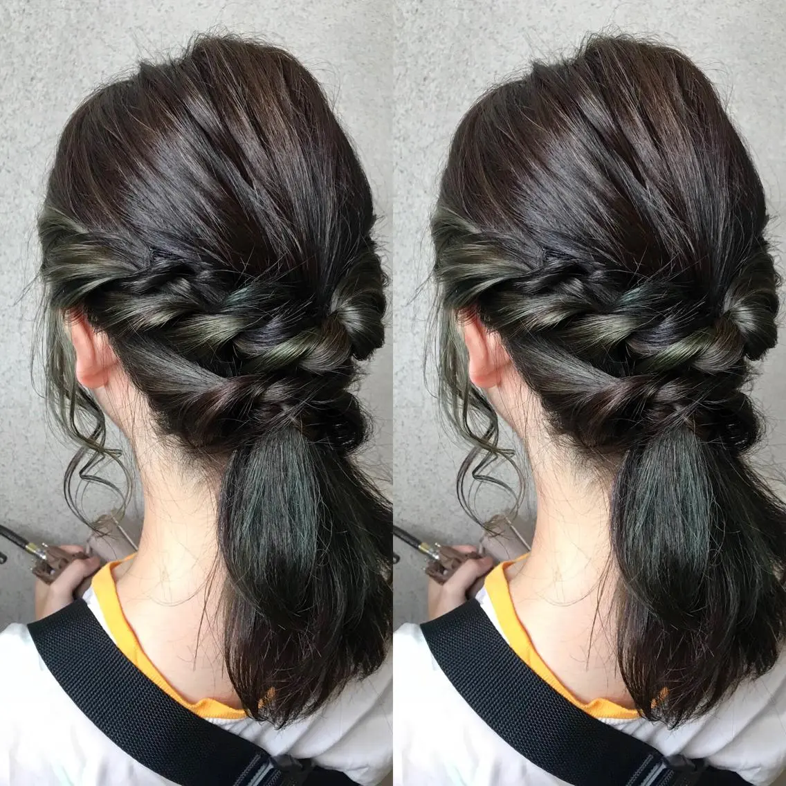 ミディアム カラー 小栗 麻衣のヘアスタイル