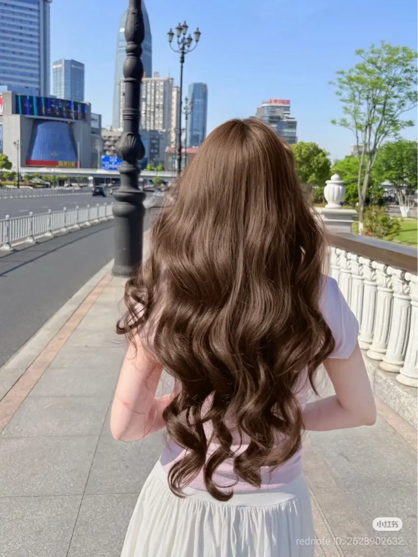 ロング ヘアカラー トリートメント 韓国風ベージュ🤎 レイヤー🤎横浜のヘアスタイル