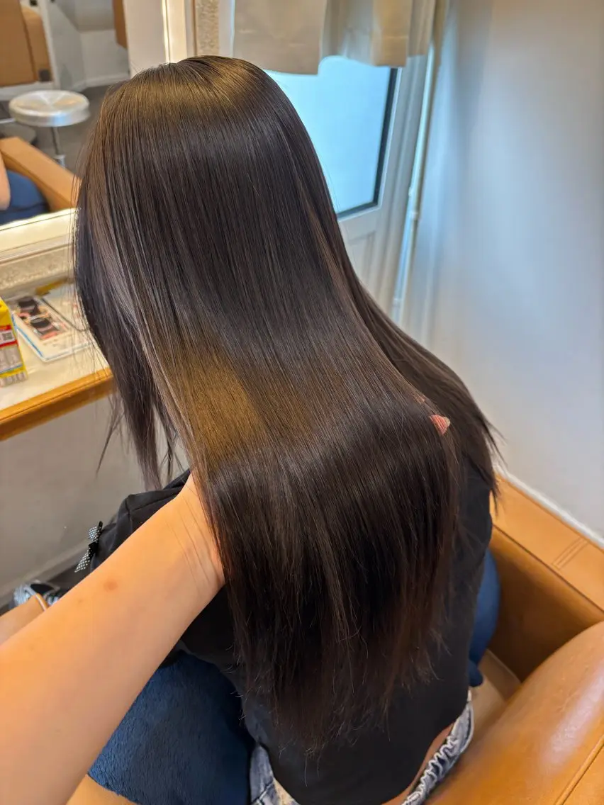 セミロング パーマ 縮毛矯正 トリートメント 似合わせhair🎀 Manaのヘアスタイル