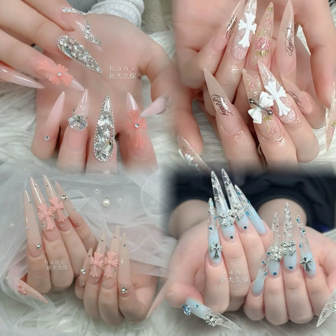ネイル フットネイル フレンチネイル グラデーション 韓国ネイル ロングネイル ハンドネイル Hani Nail Salonのネイルデザイン