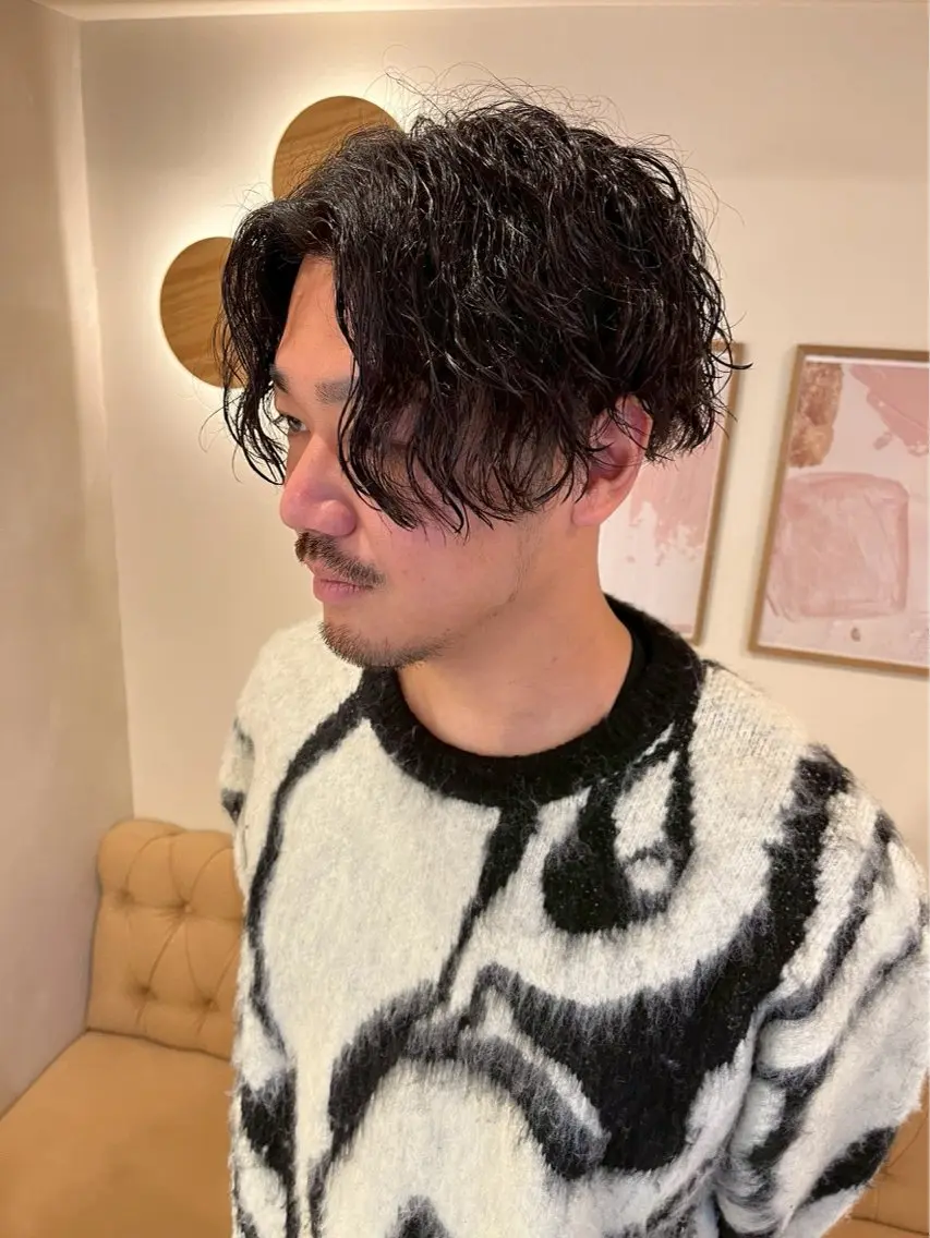 パーマ メンズ rino/カット/ ショート／名古屋のヘアスタイル