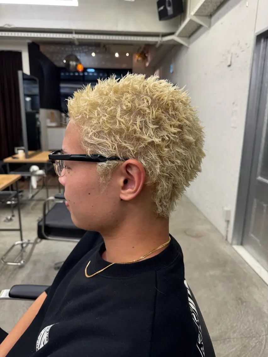ショート カラー パーマ メンズ メンズパーマ カット ヘアカラー パーマ 💈メンズ特化💈 TASUKUのヘアスタイル