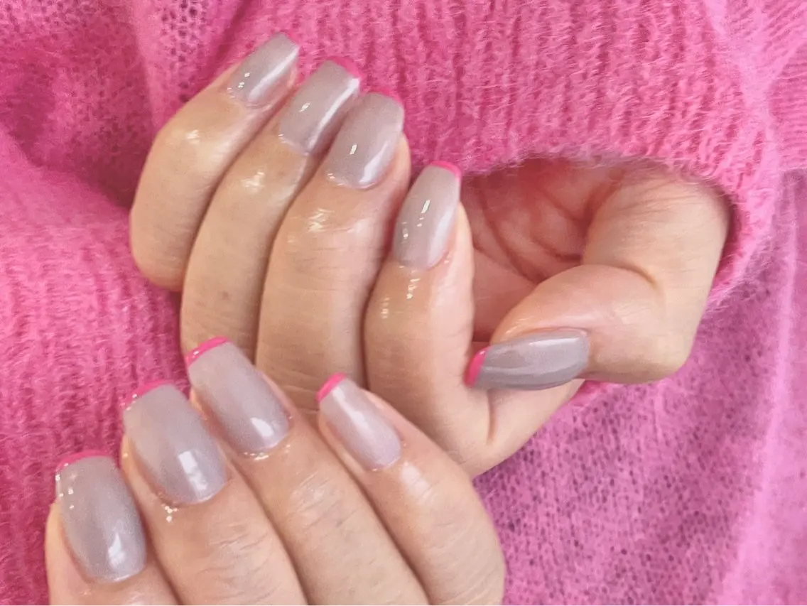 ネイル フレンチネイル ニュアンスネイル ピンク FOLIA.U kanakoのネイルデザイン