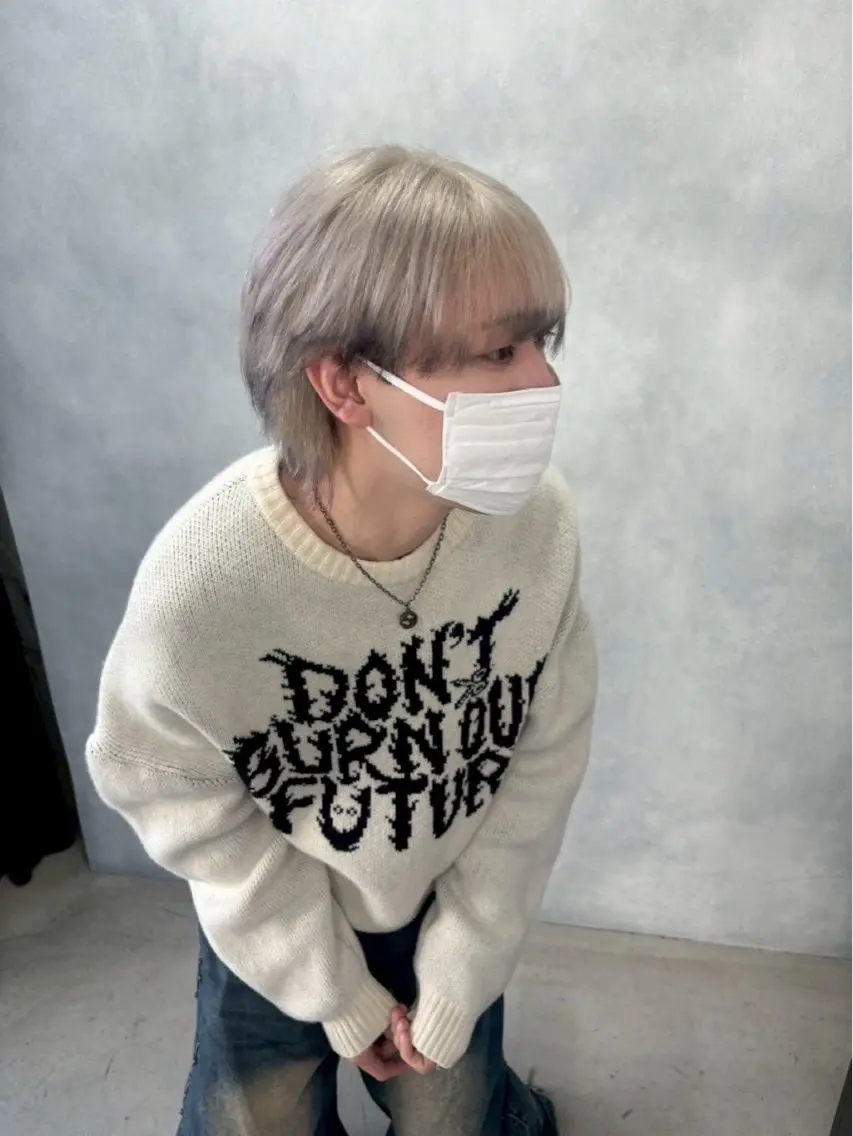 ミディアム カラー メンズ メンズ韓国風 韓国風ヘア カット ヘアカラー 元地雷系美容師🫶 RYUSEI🐈‍⬛のヘアスタイル