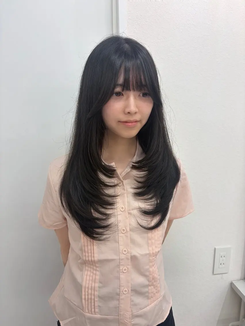 ロング カット トリートメント Hanaka🪷 ニュアンス×レイヤーのヘアスタイル