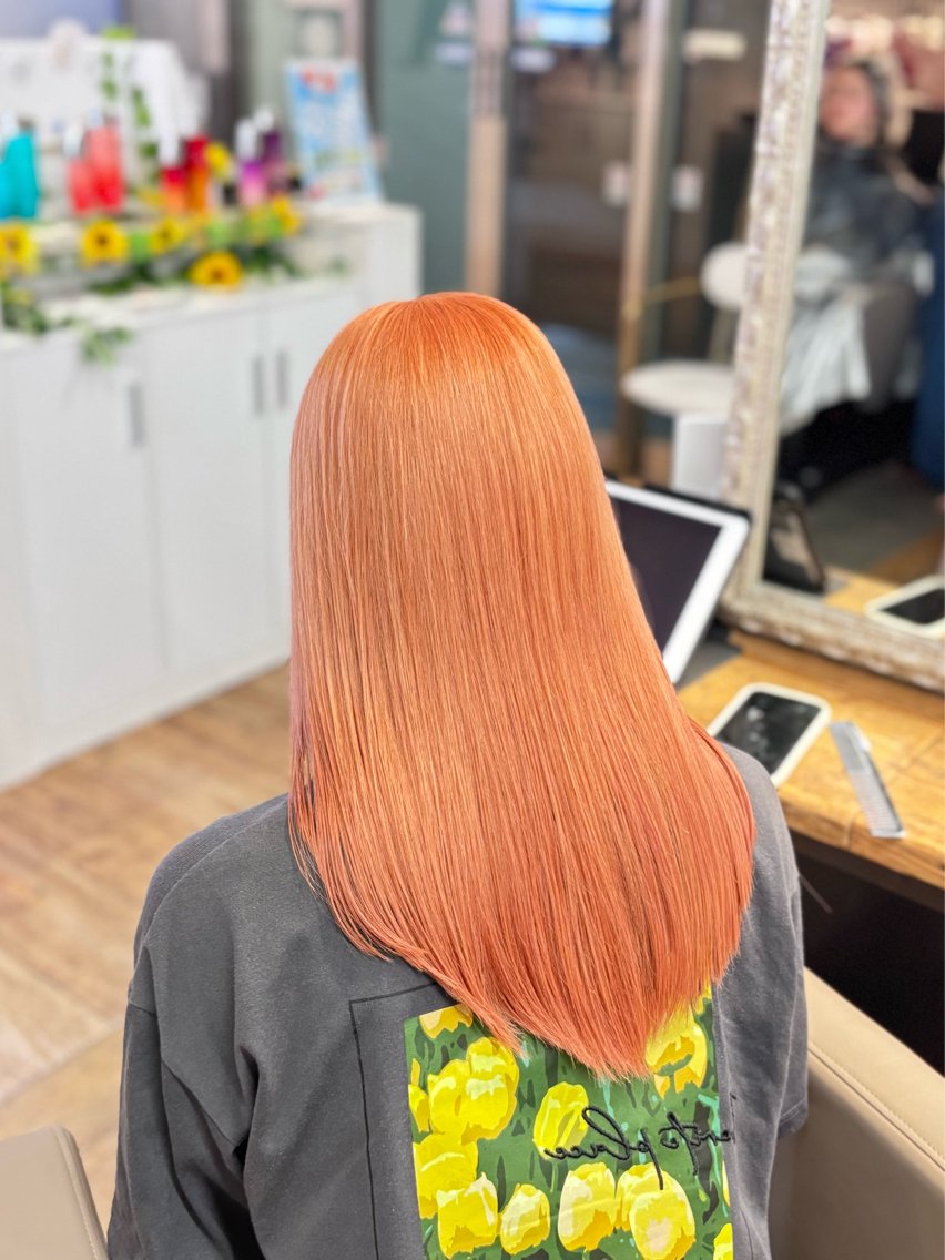 セミロング カラー ベージュカラー ブリーチ ブロンド ケアブリーチ 透明感カラー ヘアカラー 🕊️カズヤ/ ハイトーン🕊️のヘアスタイル
