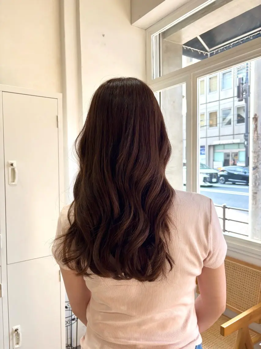 セミロング ヘアカラー 🧸似合わせデザイン ほそいけいこ🧸のヘアスタイル