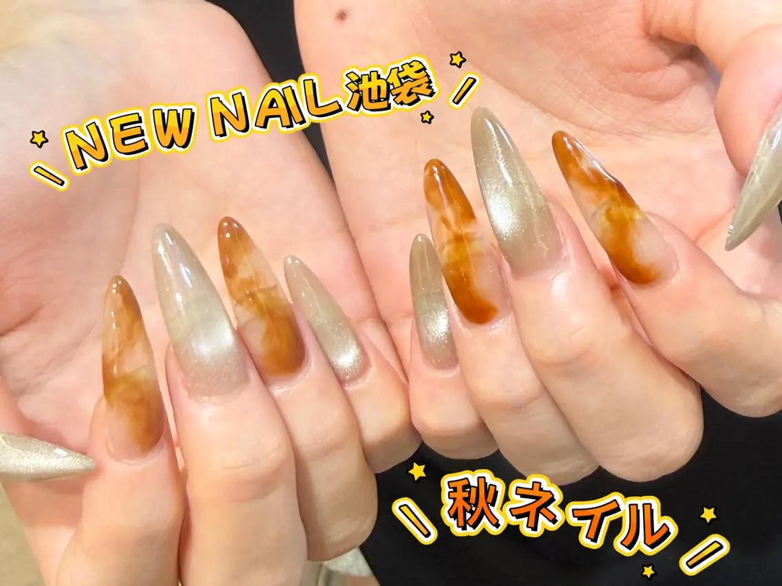 メンズ ネイル メンズ韓国風 べっ甲ネイル ボルドー ブラウン 長さ出し ハンドネイル ハンドケア NEW NAIL池袋 韓国・ワンホンネイルのネイルデザイン
