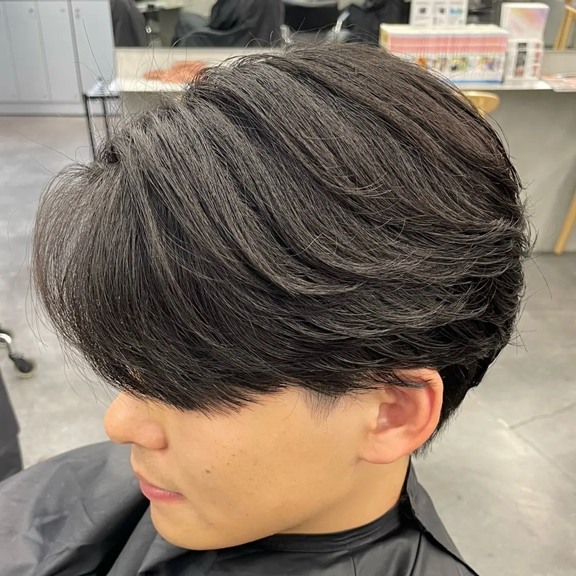 ミディアム パーマ ヘアアレンジ メンズ fifth 石川 凪のヘアスタイル