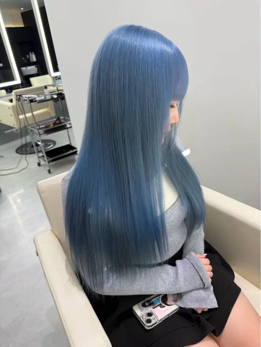 ロング カラー アクアカラー ブルーカラー 新宿/艶髪ハイトーン KEIKO🩷のヘアスタイル