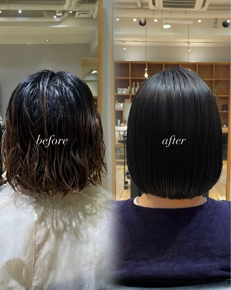 ショート カラー パーマ ブリーチ ボブ カット ヘアカラー 縮毛矯正 縮毛矯正/レイヤー 🌙児玉光瑠のヘアスタイル