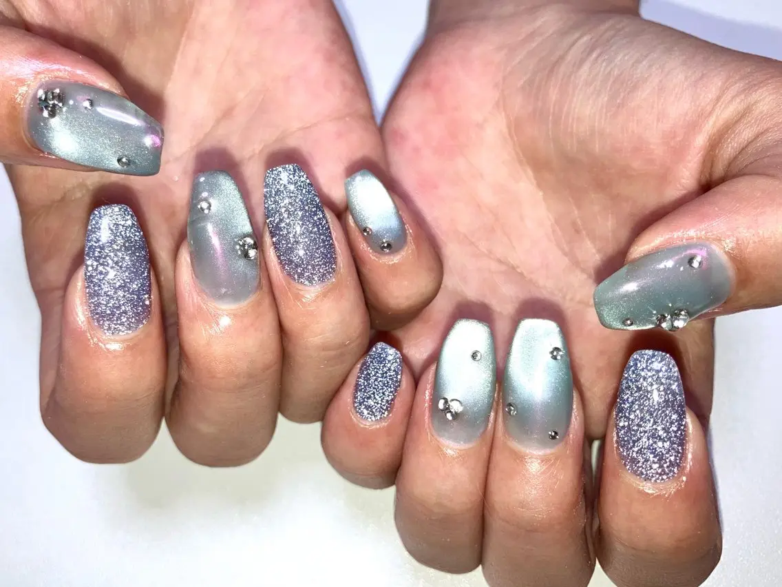 【HAND】オフ込み▼デザインマグネットネイル▼フラッシュネイルの写真