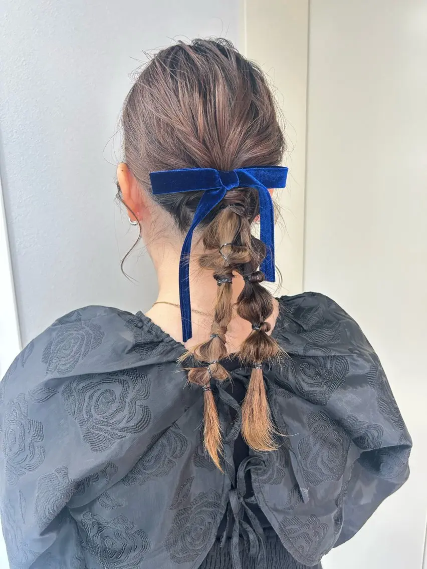 ミディアム ヘアアレンジ ヘアセット Gisel みらののヘアスタイル