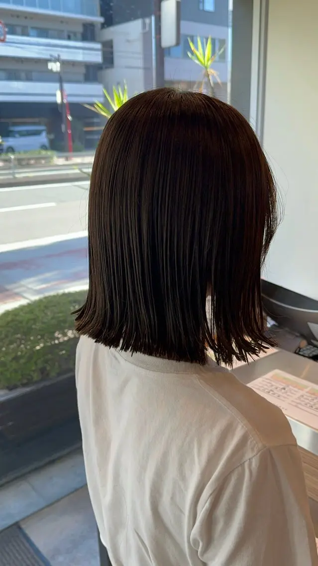 ミディアム 外ハネヘア カット ✦creer都島✦ ɪʀᴏʜᴀ ꕀ 🎀のヘアスタイル