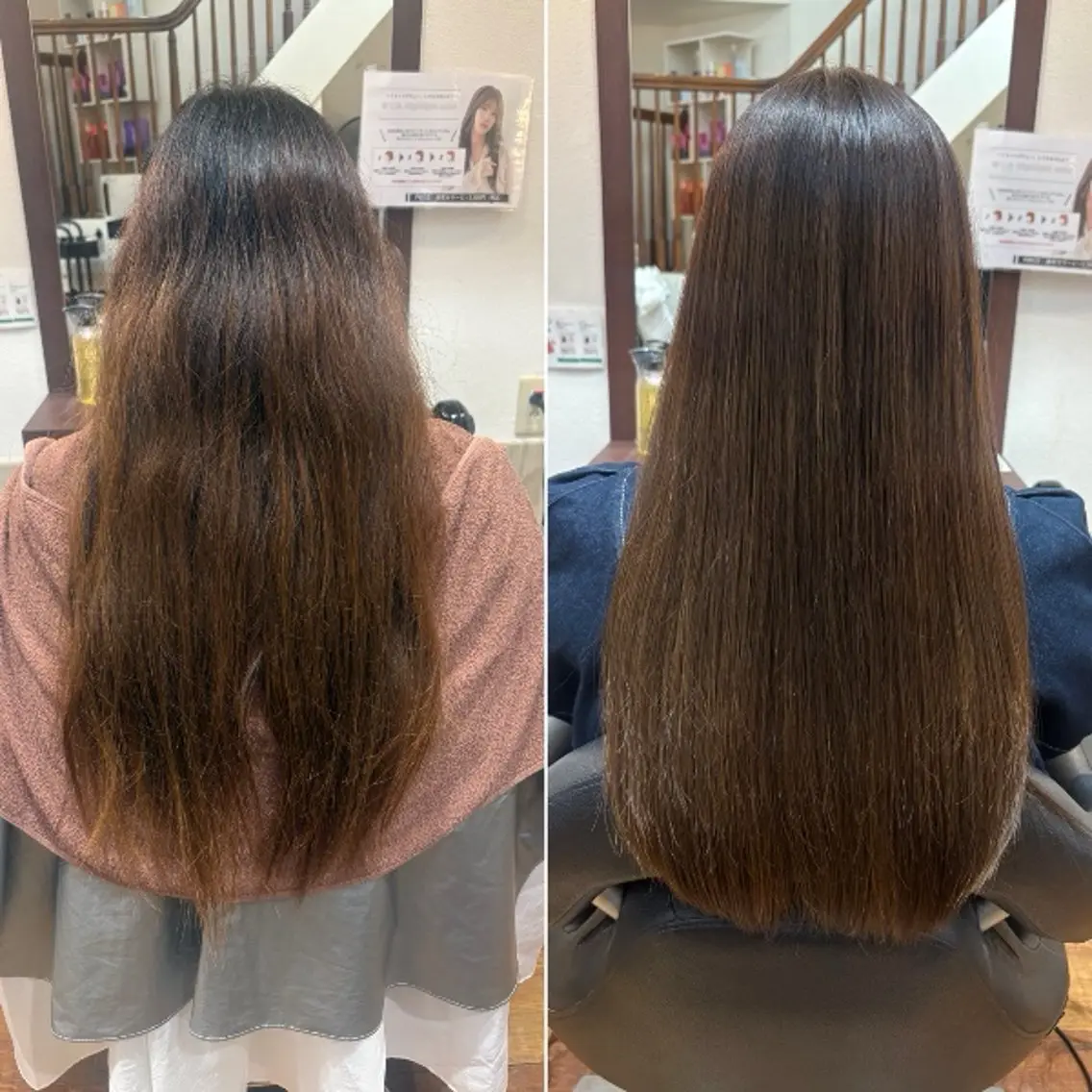 ロング ヘアカラー 縮毛矯正 トリートメント MOLLA ✂️辻桃加のヘアスタイル