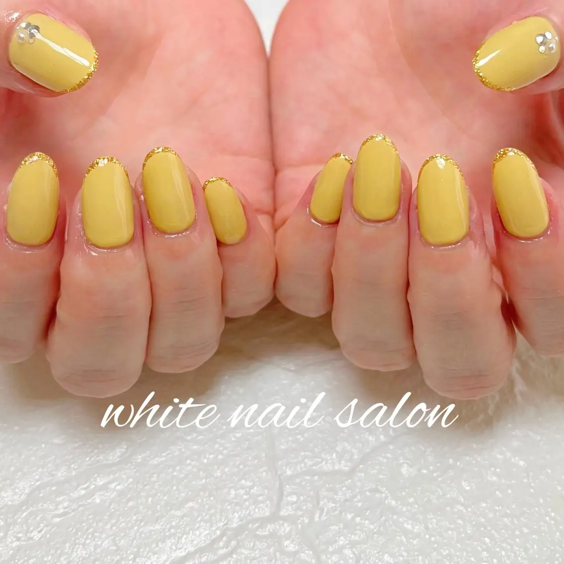 ネイル ラメ(グリッター) ハンドネイル white nail salonのネイルデザイン